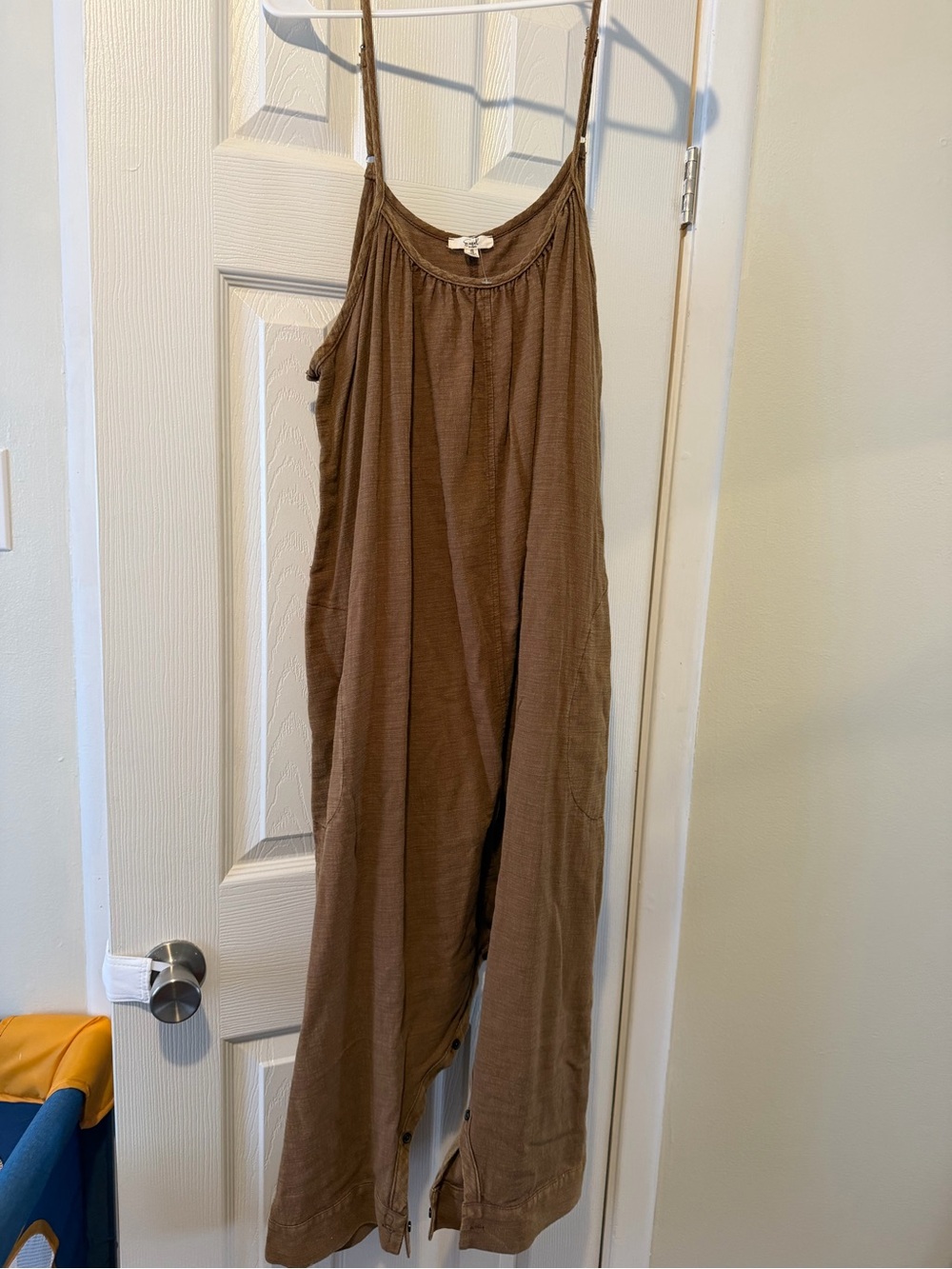Easel Brown Spaghetti Strap Jumpsuit